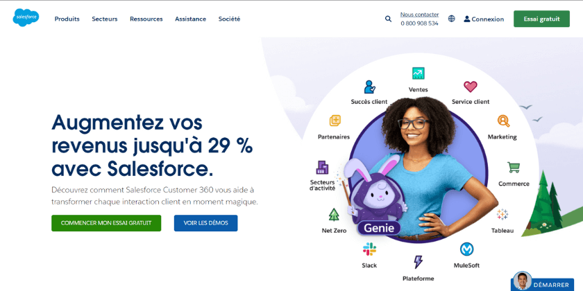 Page d'accueil Salesforce