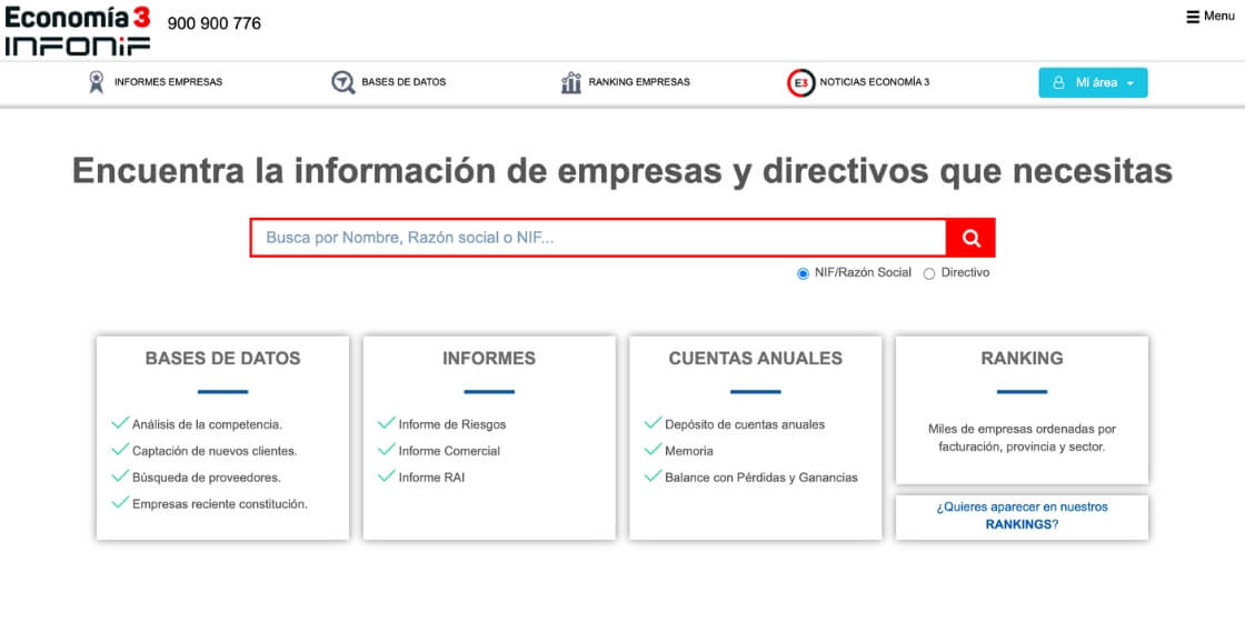 Economia3 Infocif Homepage