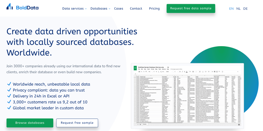 BoldData page d'accueil